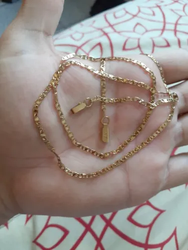 Corrente Banhada a Ouro 18k, 60 centímetros, Na Promoção