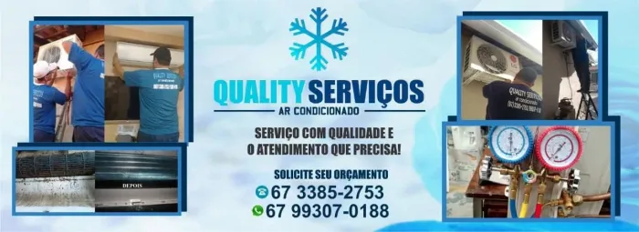 ar condicionado split- manutenção limpeza no local - Empresa Quality Serviços