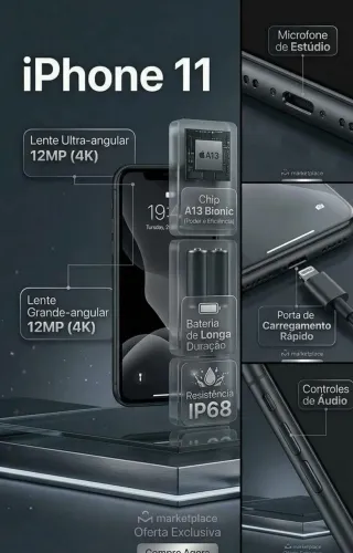 iPhone 11 de 256GB / cor preta