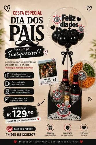 Cestas para presentear o Paizão
