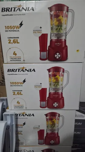 (Lacrado) Liquidificador Britânia Diamante Vermelho 1050W 220v Capacidade de 2.6L