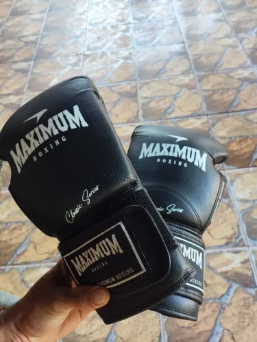 Luva de Boxe Maximum Boxing Classic Series 14oz + Bandagens - Excelente Estado