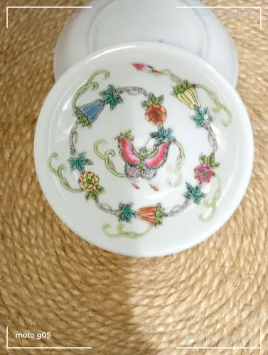 Mini pires chinês porcelana queimada a temperatura 1300c nobre cerâmica década 60