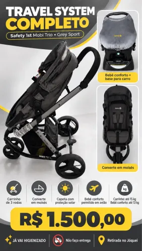 Safety 1st, Travel System Mobi, Trio, Grey Sport