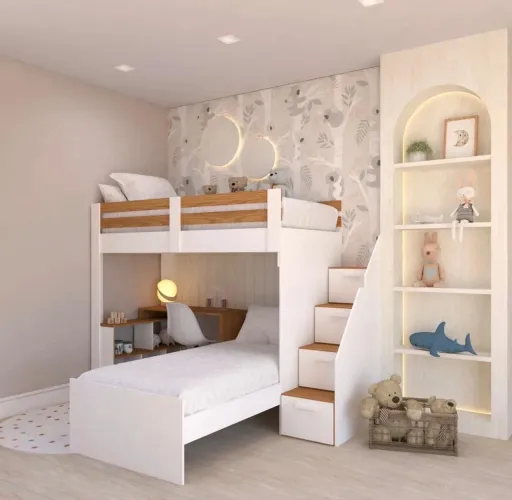 Beliche Infantil com Escrivaninha