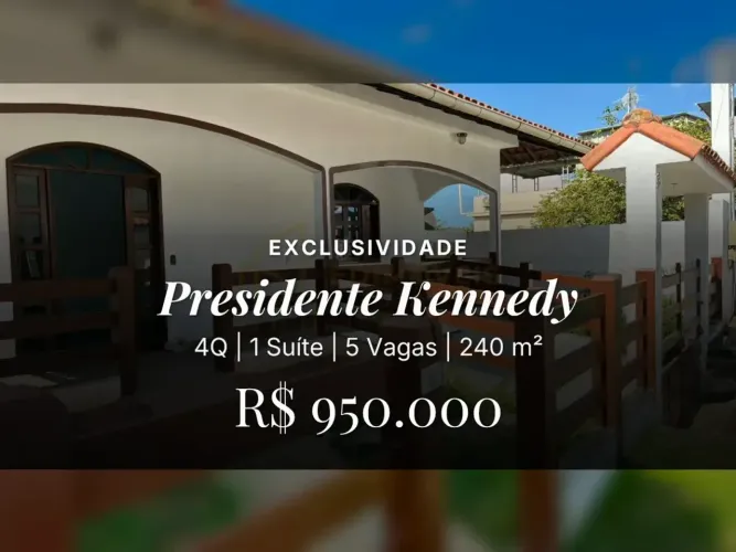 Casa com 3 quartos em Presidente Kennedy: venha conhecer seu novo lar!