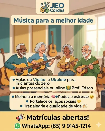 Aulas de música para Terceira Idade 