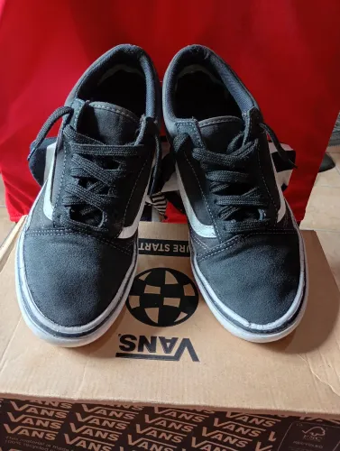 Tênis Vans casual, unissex, tamanho 38, Black 