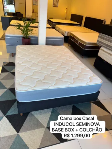 Colchão de Casal INDUCOL SEMINOVO TOP - Entrego! 