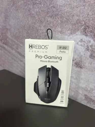 Mouse Pro-Gaming Bluetooth Hrebos Premium IF-212 na cor preta