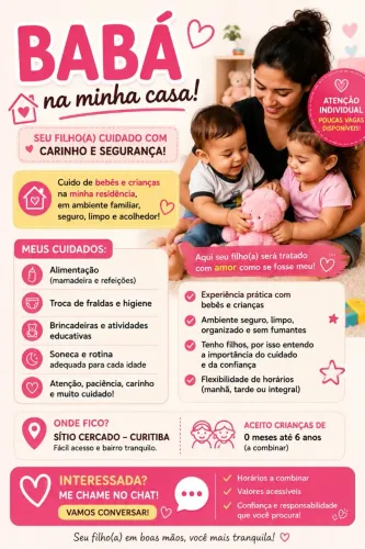 Babá / cuidadora de crianças!