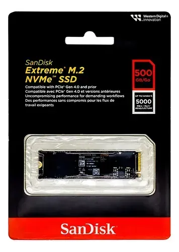 SSD Sandisk 500gb Extreme NVME