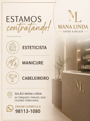 Contrata-se Cabeleireiro, Manicure, Escova!