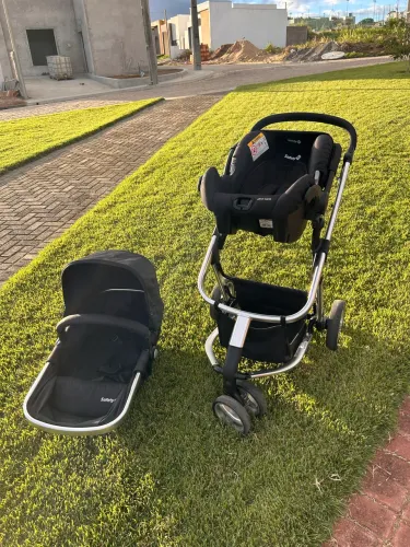 Carrinho de bebê 3 em 1 + base