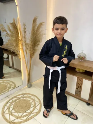 kimono infantil reforçado brazilian storm com faixa (novo)