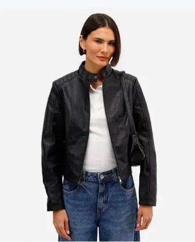 Jaqueta Biker feminina preta