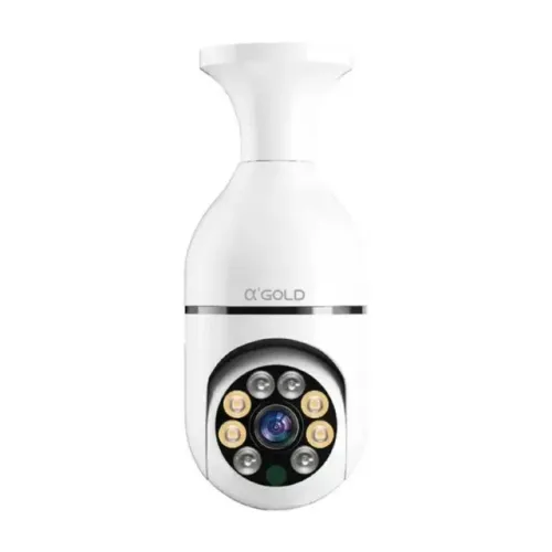 Câmera Wi-Fi de lâmpada E27 A'Gold CAM-09 giro 355° - nova