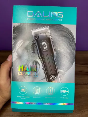 Máquina de Cortar Cabelo sem Fio Preto Daling DL-1843 an3