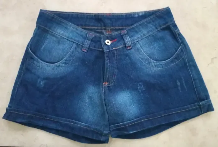 Desapego USADO shorts Curto tam 42 jeans escuro Rangels