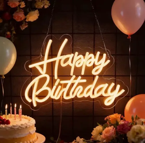 Led happy birthday aniversario