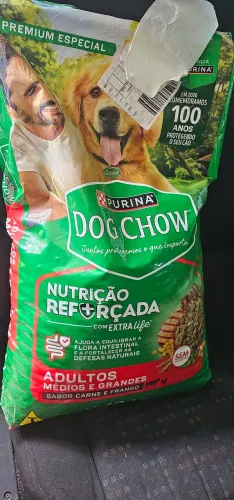 Ração dog show de 10,1Kg validade em 01/09/2027