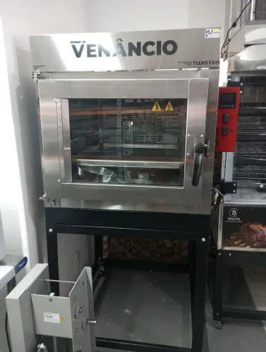 NZ. Forno turbo Twister gás 5 assadeiras total inox Venâncio