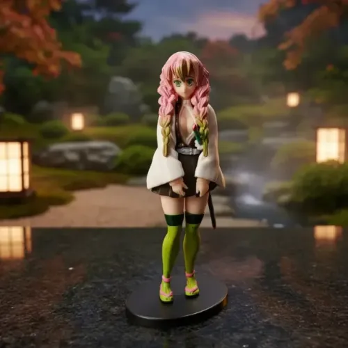 Boneca em PVC da Personagem Mitsuri Kanroji Demon Slayer 14 Cm