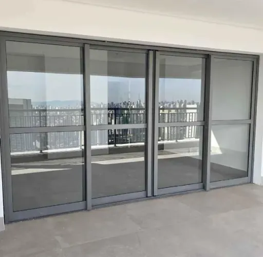 Porta Balcão 3.60 L - 4 folhas cinza claro