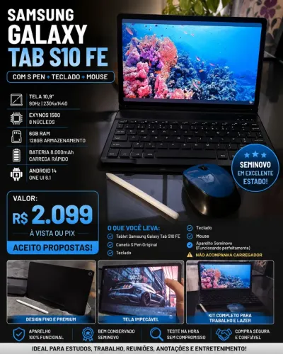 Tablet Samsung s10 fe