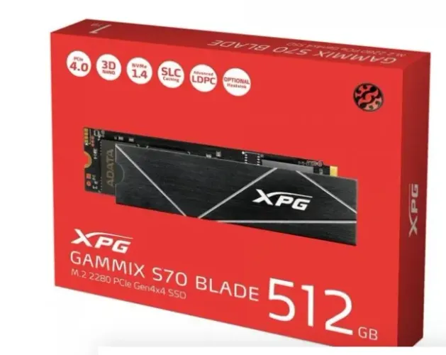 SSD 512 GB XPG S70 Blade, M.2 NVMe, PCIe Gen4x4