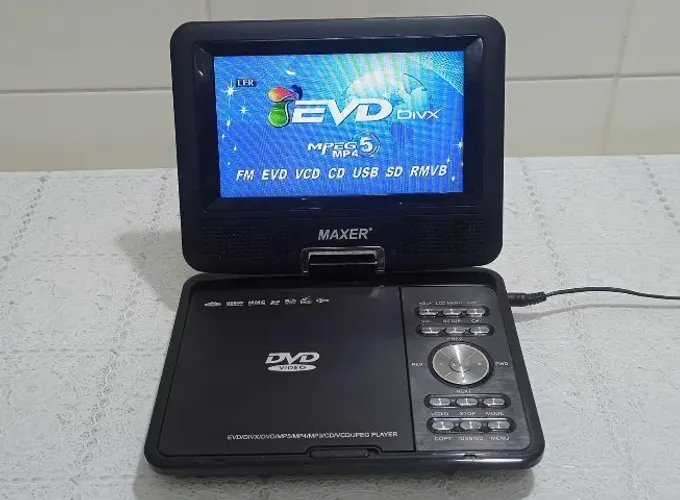 DVD player portátil com tela de 7 Polegadas