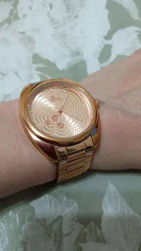 Relógio Allora dourado