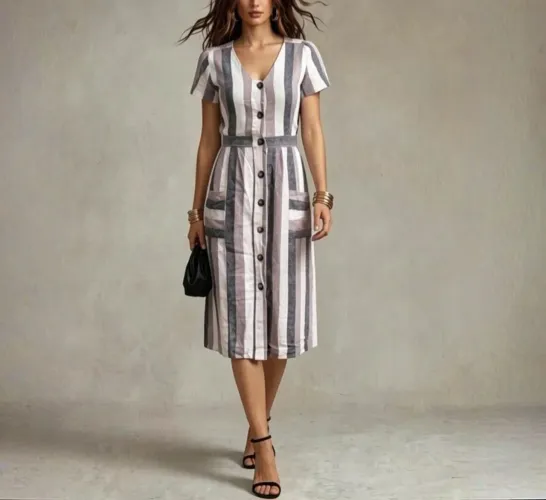 vestido vintage, veste 38. Tecido se assemelha a algodão. Muito macio