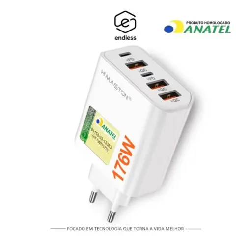 Fonte Carregador Turbo Original 5 em 1. Potência 176 W