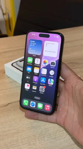 iPhone 15 128GB Black - Saúde da bateria 95%! Loja física! Com 3 meses de garantia! 18x