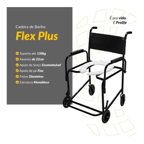 Cadeira Banho Higiênica Flex Plus Prolife
