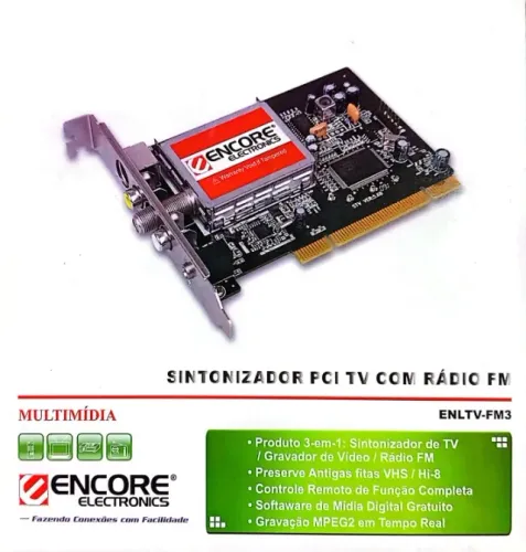 PLACA TV E FM SINTONIZADOR PCI COM CONTROLE