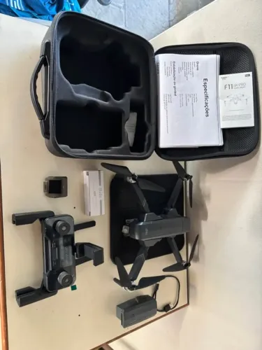 Drone SJRC F11 4K Pro 5GHz Completo + 2 Baterias + Case + Hélices Extras