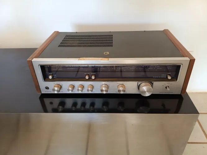 Conjunto de som 3 em 1 amplificador toca fitas toca discos Kenwood Gradiente