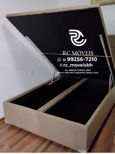 Cama Box Baú Casal Bipartido 1,38x1,88 Blindada Direto da Fábrica