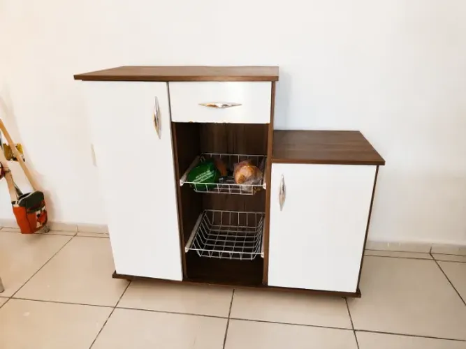Fruteira Armário Balcão Multiuso Cozinha Gavetas Adega Organizador Bancada P/ Micro-ondas