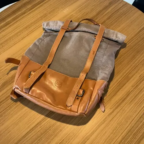 Mochila Beatnik&Sons - Lona + Couro Legítimo - Usada