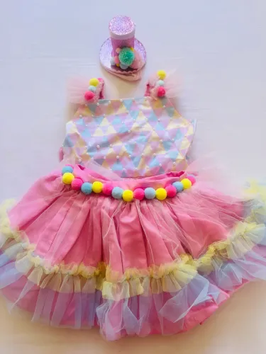 Vestido circo rosa infantil