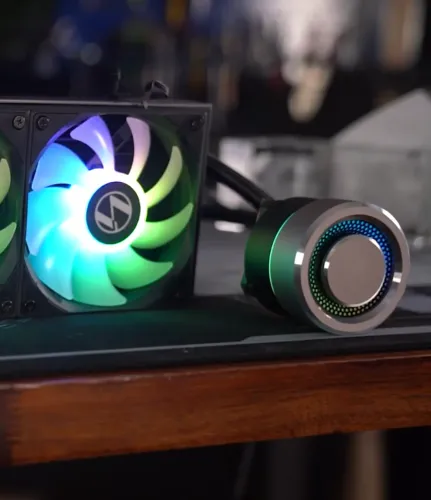 Water Cooler Lian Li Galahad AIO 360 RGB Black, GA-360B- Novissimo- Lacrado