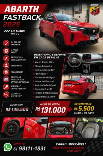 Fiat Fastback Abarth Turbo Flex 1.3 Aut. 2025