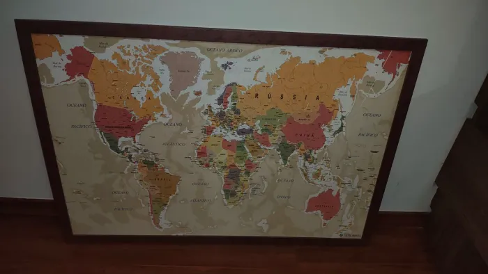 Mapa mundi estilo vintage