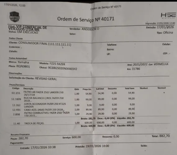 Yamaha FZ25 vermelho metálico 