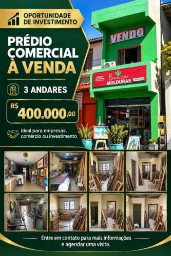 PRÉDIO COMERCIAL CONTENDO 3 ANDARES, DE FÁCIL LOCALIZAÇÃO!!