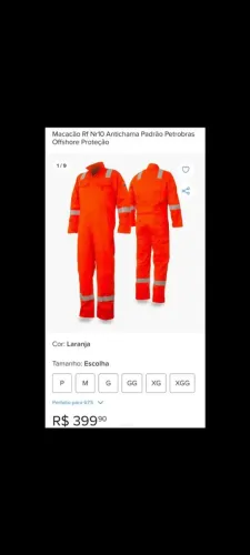 Macacão Antichama Padrão Petrobras<br><br>Vendo  R$ 250