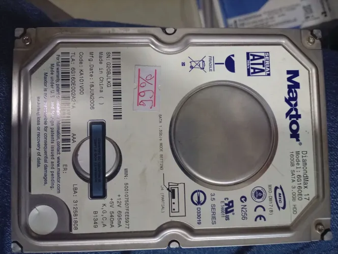 Título: Lote com 3 HDs SATA 3.5" (320GB Total) - Funcionando - Ideal para Testes/DVR/Retro